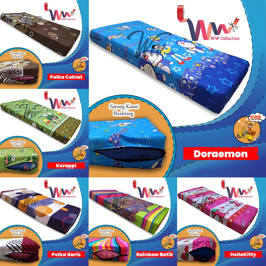 Sarung Kasur Busa Resleting /Sprei Resleting Termurah Berkualitas 90x200/80X200/70X200/100X200/140X200/120X200/160X200/180X200