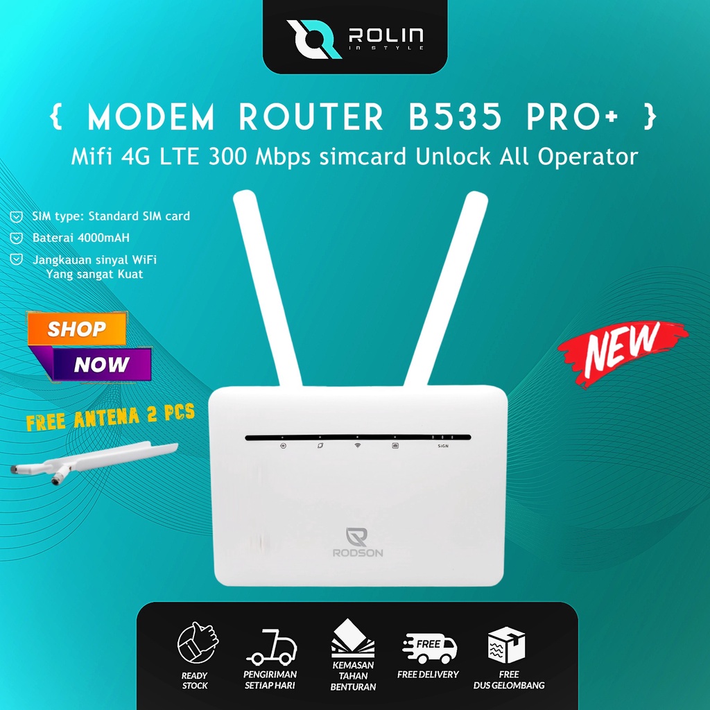 Modem Router Rodson B535 Pro+ 4G Unlock All Operator 300Mbps