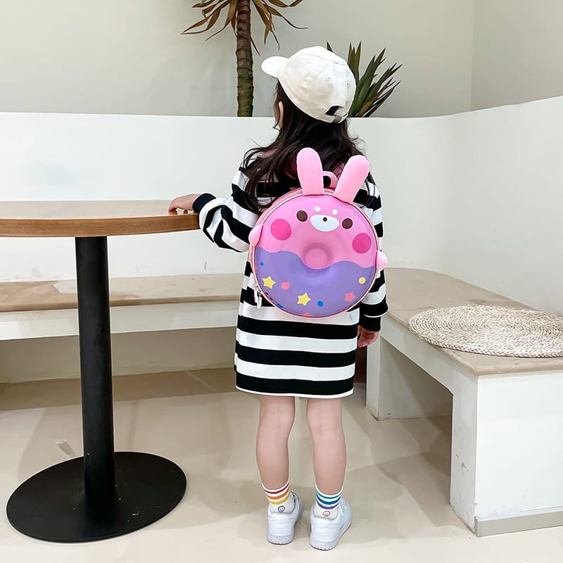 [Juallaris]Tas Ransel Anak Back Pack  Motif Anaimal / Lady Bug Kids Bag / Tas Cangkang Bulat / Anti air /Import