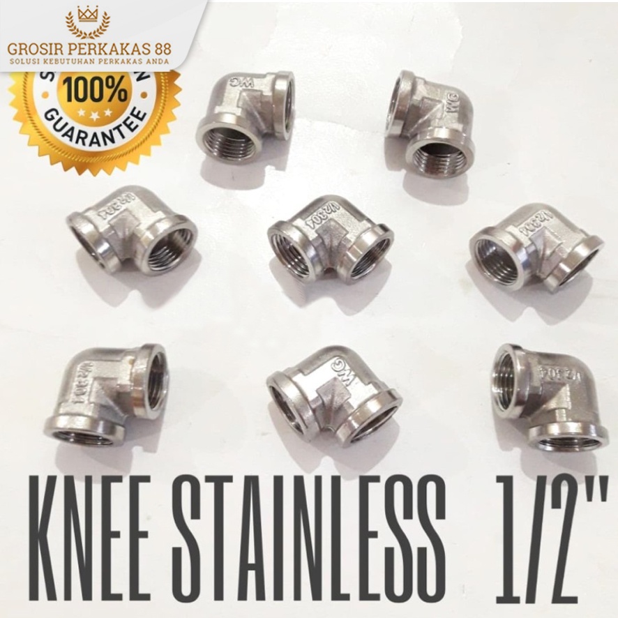 Knee Elbow Stainless 1/2 Inch Drat Dalam