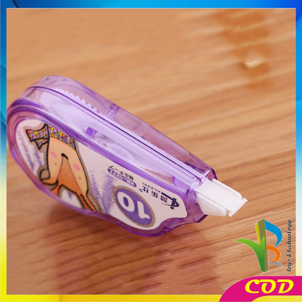 RB-A52 Correction Tape Karakter Hewan Lucu Perlengkapan Sekolah Pita Tipex Koreksi Multifungsi / Tip Ex Kertas Anak Sekolah Correction Import