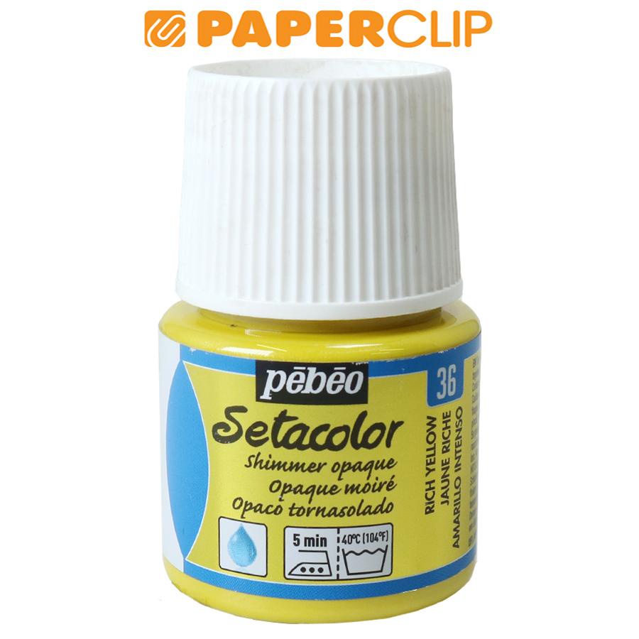 

CAT WARNA KAIN / PEBEO SETACOLOR SHIMMER OPAQUE FABRIC PAINT 45ML 295-036 RICH YELLOW