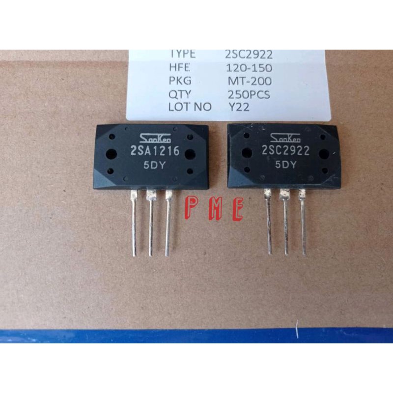 TRANSISTOR SANKEN 5DY A1216 C2922 RRT . FRE MIKA 1SET