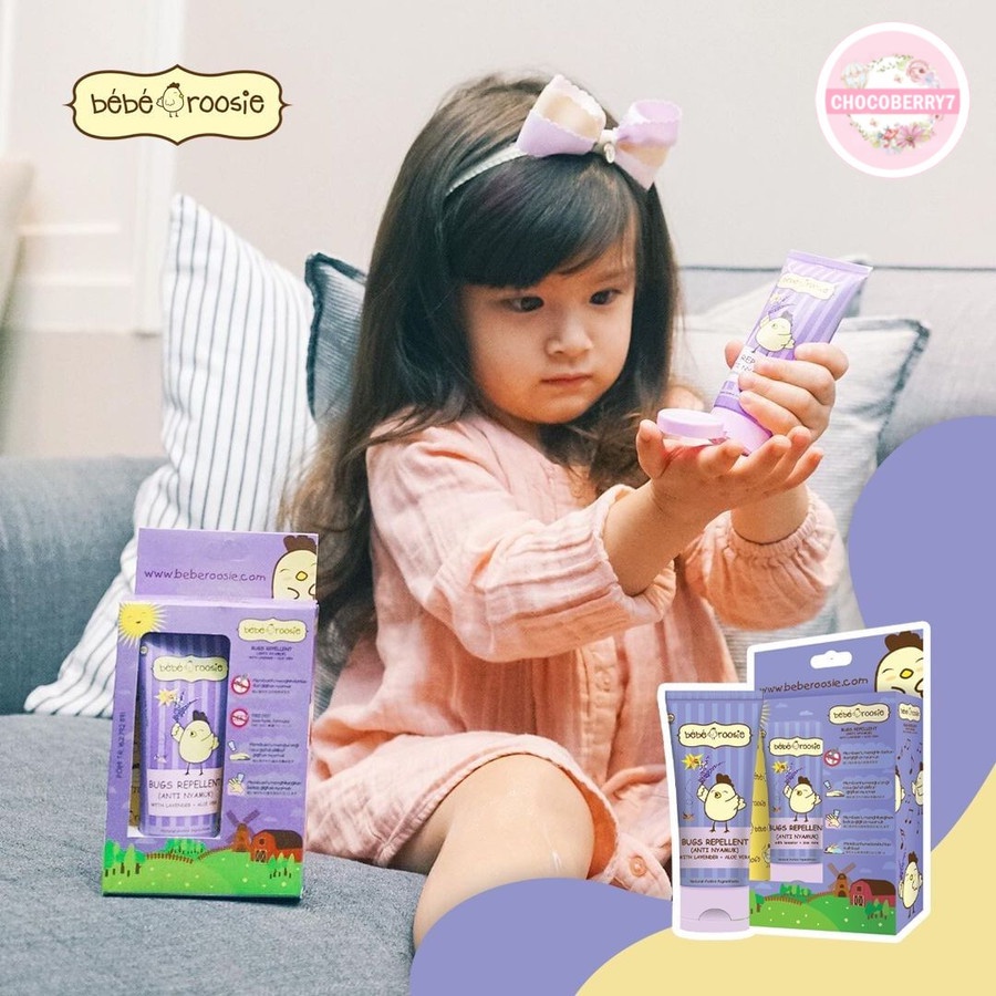 Bebe Roosie Bugs Repellent with Lavender + Aloe Vera 60gr / Telon Cream Anti Nyamuk Bebe Rosie