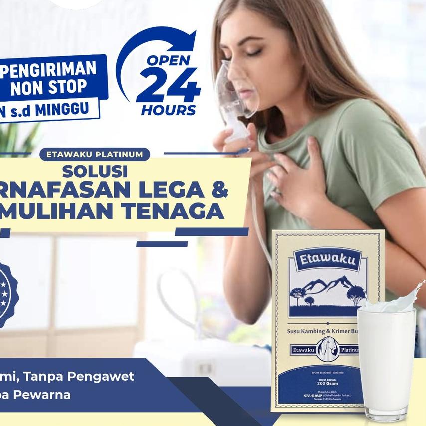 

Termurah[KF7]-Etawaku Platinum - Susu Kambing Etawa Asli Original Provit & Krimer Bubuk Solusi Atasi Masalah Pernapasan - Nyeri Sendi - Asma - Asam Urat - Reumatik