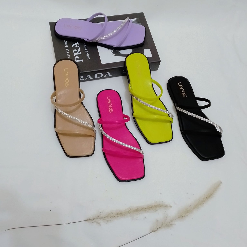 Sandal Wanita JENNIE by Nesanh Sandal Kekinian Permata Mutiara Terbaru