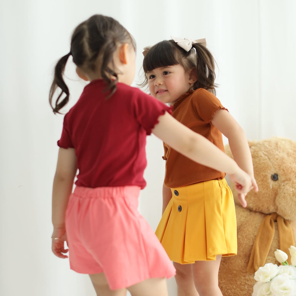 KIDDIEPODS - Gummy Skort / Skort anak perempuan / Celana rok Anak perempuan / Bawahan anak perempuan 1-10 tahun