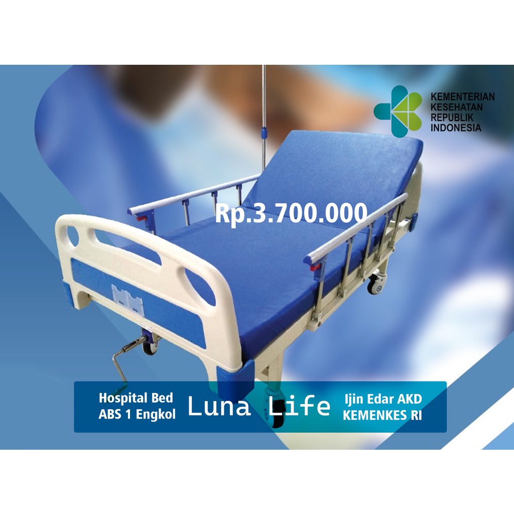 Harga Bed Pasien ABS 1 Crank Paling Murah LUNA LIFE Di Shopee - Ranjang Pasien ABS 1 Engkol RS Murah