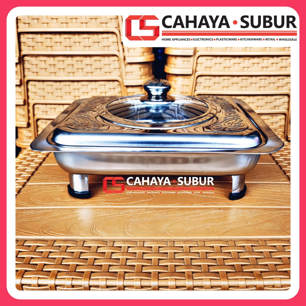 Tempat Prasmanan 168 S-4134 Stainless Steel Wadah Makanan Serving Dish Wadah Prasmanan