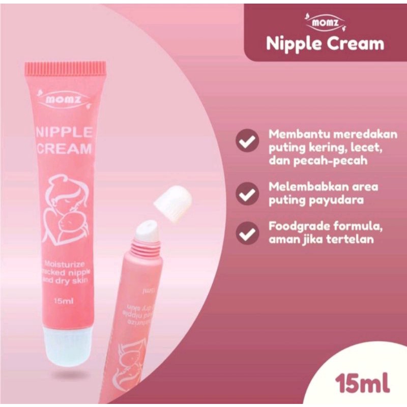 Nipple Cream Pelembab Puti*ng Momz 15ml 99%Lanolin