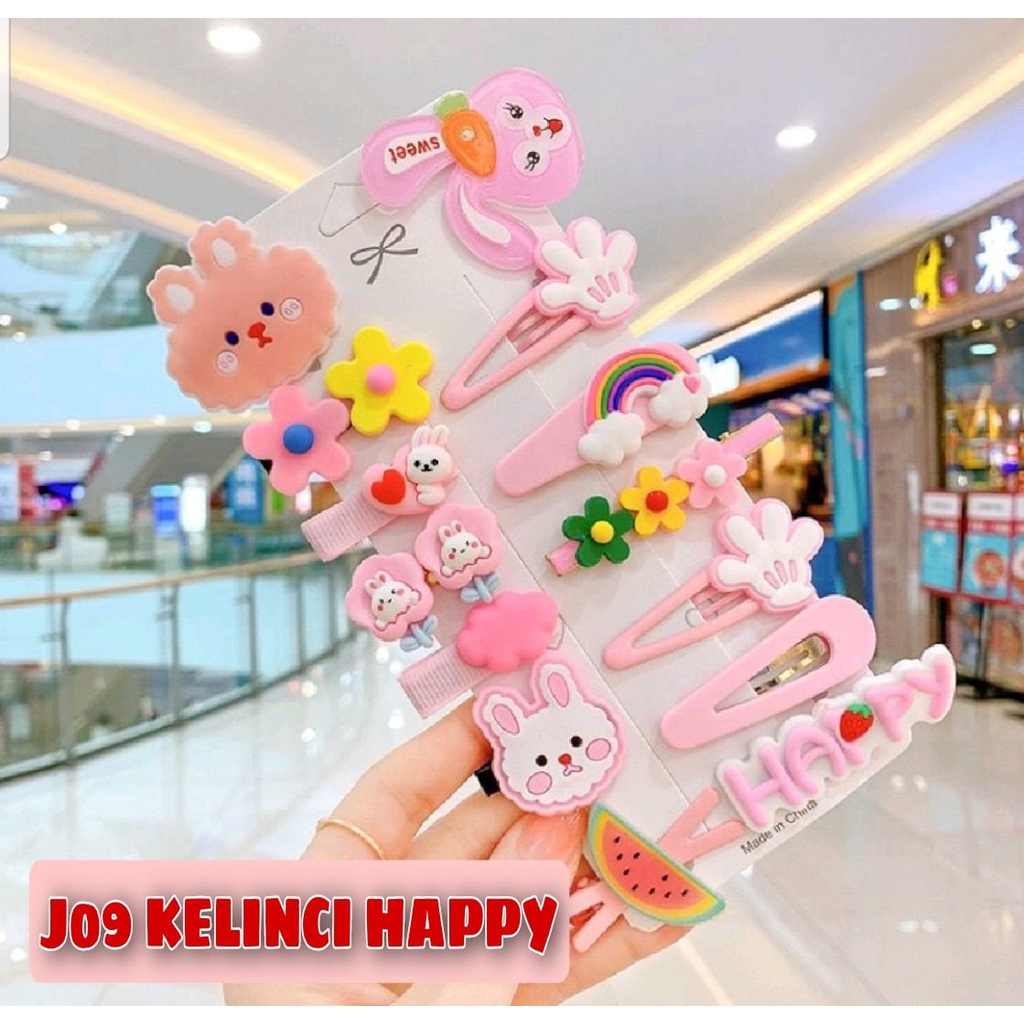 J09 1SET ISI 14PCS JEPIT RAMBUT ANAK LUCU KUALITAS IMPORT JEPITAN ANAK KOREAN FASHION MOTIF KARTUN - BDC