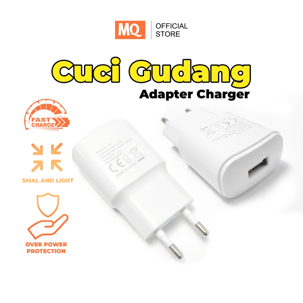 [CUCI GUDANG] MQ Kepala Charger TC 2.1A/3.1A / Charger Batok 1 Usb 2 Usb