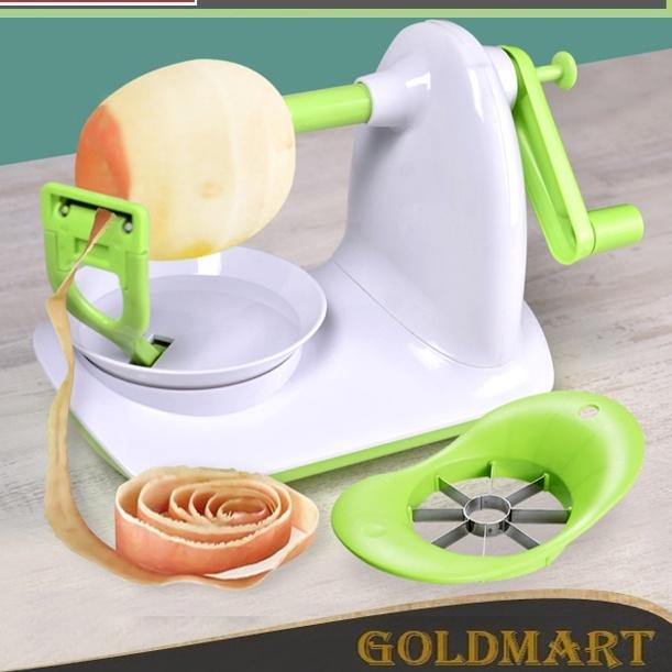 Depan1 Alat Kupas Buah Otomatis 1 Set / Pengupas Buah / Mini Peeler / Stainless Steel