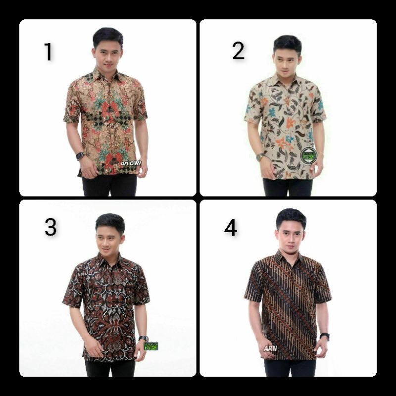 NEW ARRIVAL KEMEJA BATIK LENGAN PENDEK M L XL XXL BAJU BATIK DEWASA