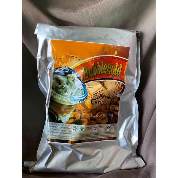 

Bubuk Cappucino Cincau Bubble Gold Kemasan 1000gr (1Kg)