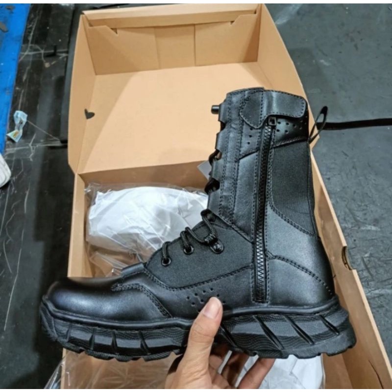 Sepatu Pdl Tni Polri Kulit Asli Terbaru Anti Air Original Brotrher New gen 8 Murah
