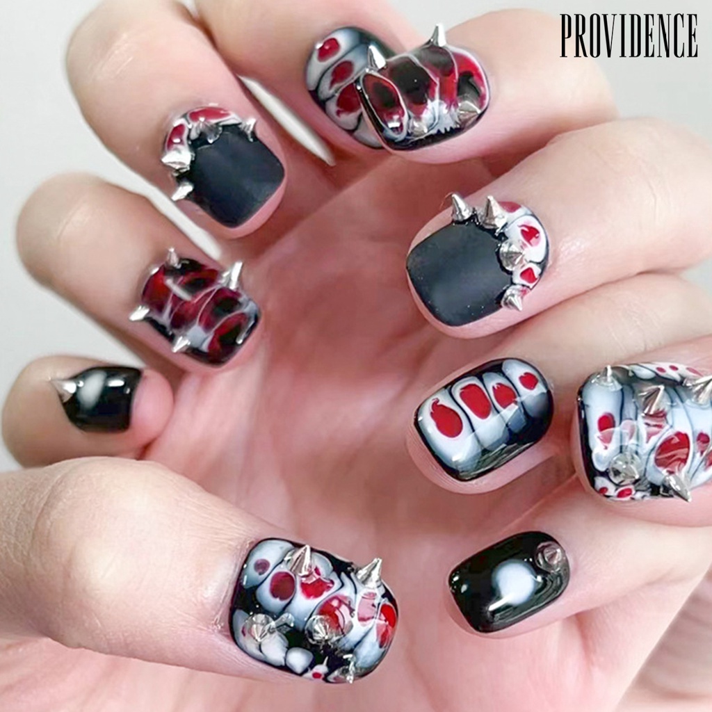 Providence 1kotak Pesona Nail Art Tidak Luntur Anti-Oksidasi Tahan Jatuh Yang Dapat Dilepas 12kisi DIY Rivet Gadis Kuku Aksesori Kecantikan Nail Salon Supply