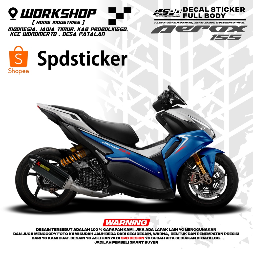 decal stiker aerox 155 redbull full body