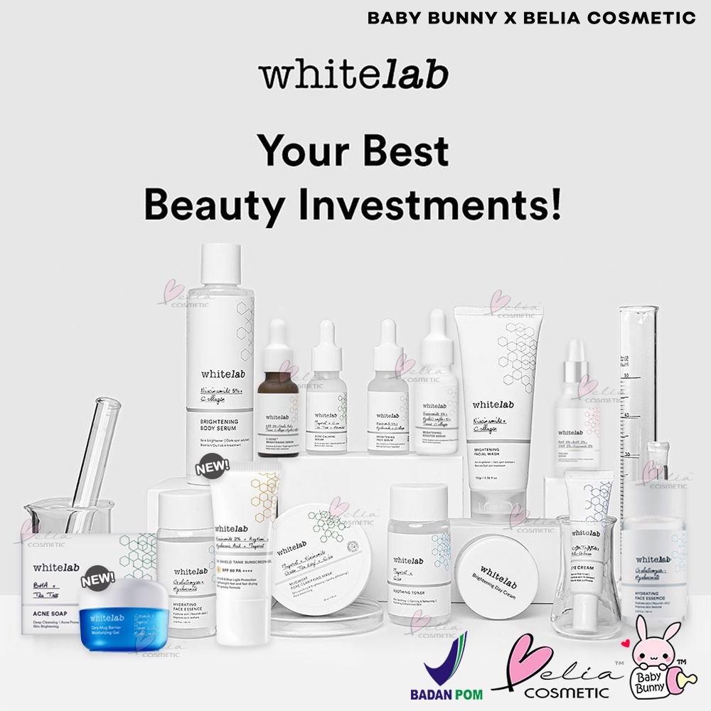 ❤ BELIA ❤ WHITELAB Brightening Series: Face Body Serum, Facial Wash, Day Night Cream, Underarm Toner | BABY BUNNY