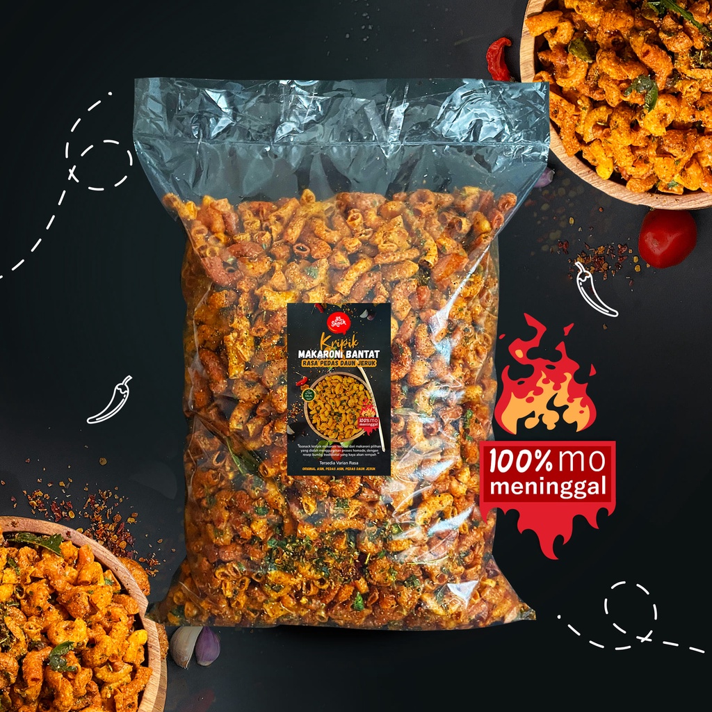 

1 Kg Yasnack Makaroni Bantat Pedas Daun Jeruk 1 Kg/1000 gr