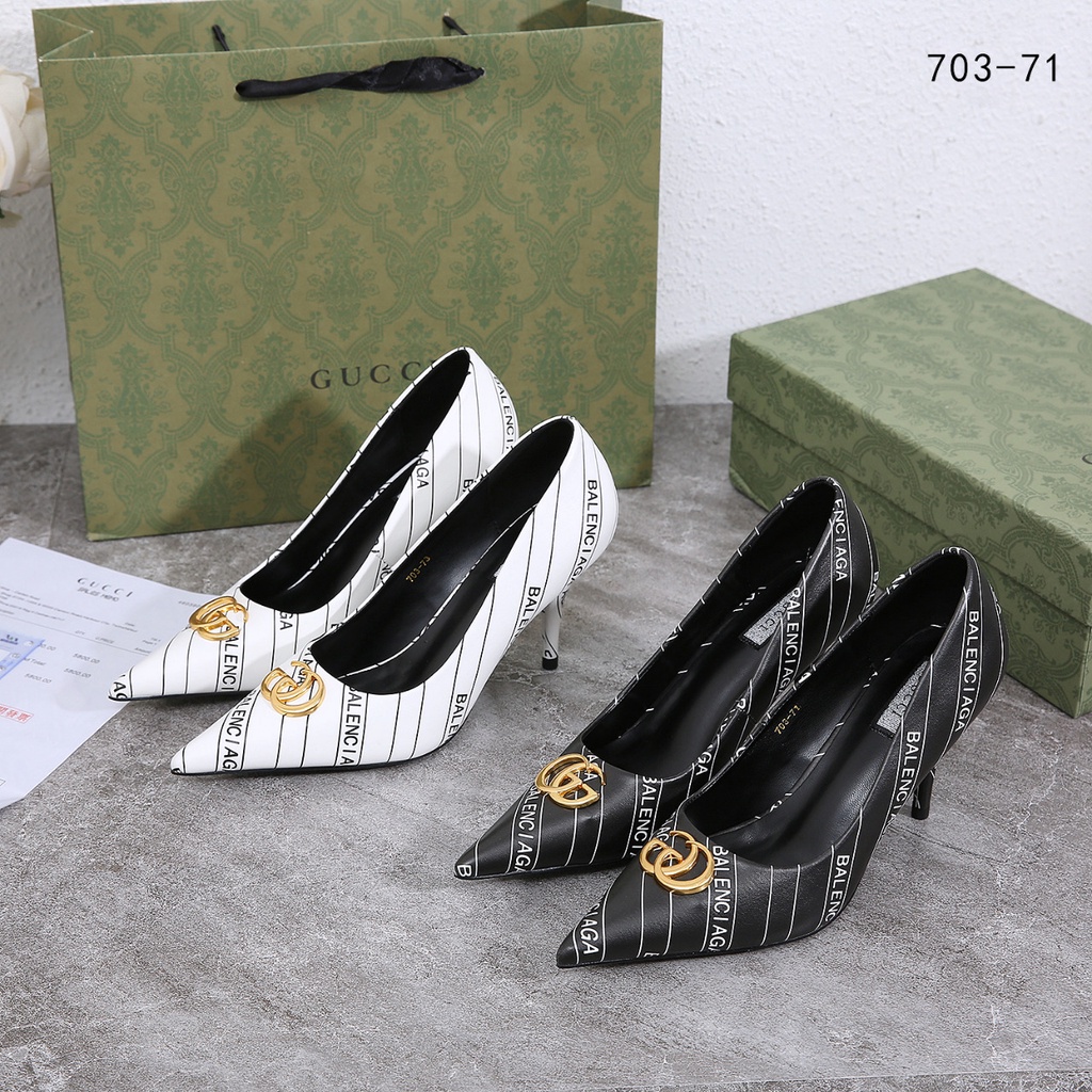 Sepatu Gucci X Balenciaga Heels 703-71  QAZ 11  impor batam reseller murah wedges sport cantik sneakers shoes