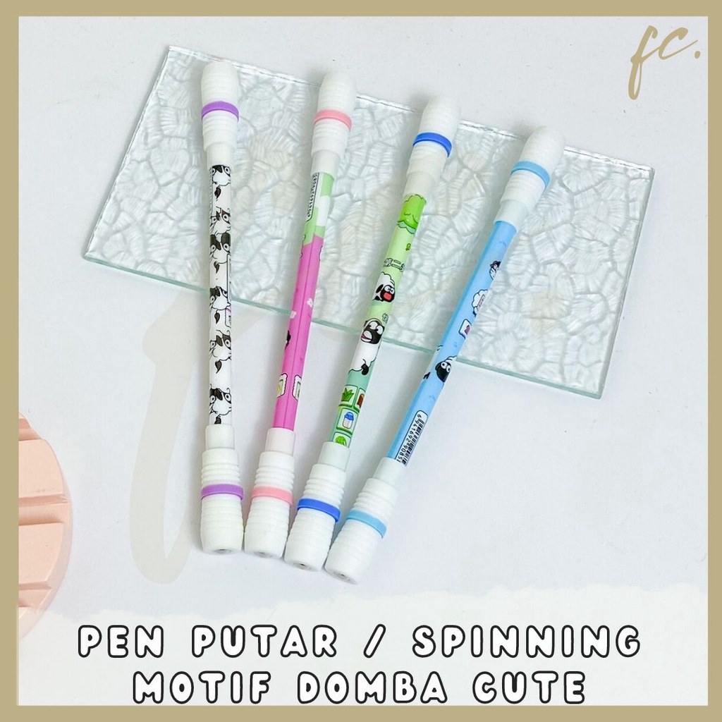 

Pen / Pulpen Gel Putar Magnet Spinning Cute Little Sheep Domba Sapi Lucu Pastel Rainbow Kartun Koleksi Import Alat Tulis Anak Tinta Hitam Grosir Ready COD