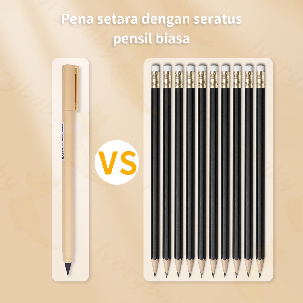 Ivorybaby Eternal pensil premium Pensil tanpa batas rautan Pensil ajaib magic