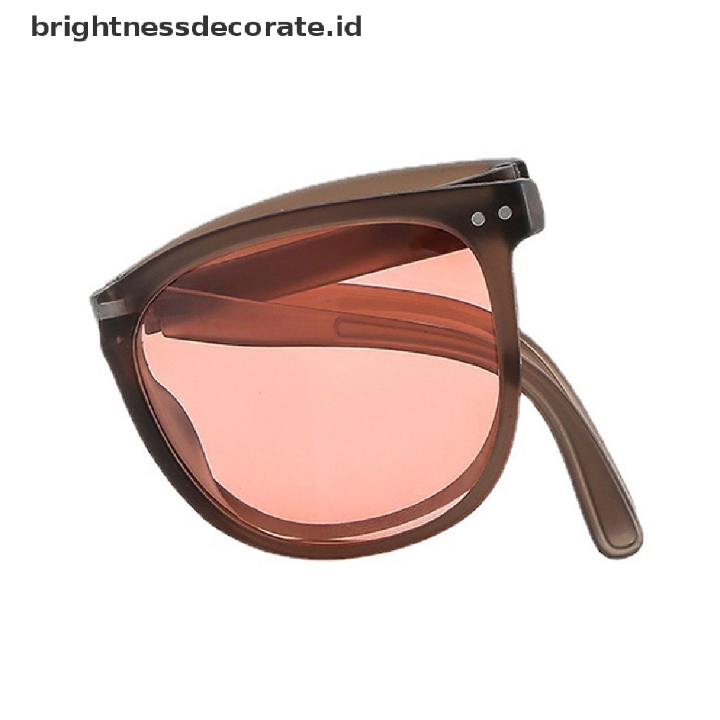 [Birth] Kacamata Hitam Lipat Bantalan Udara Perlindungan UV Retro Sunglasses Unisex [ID]