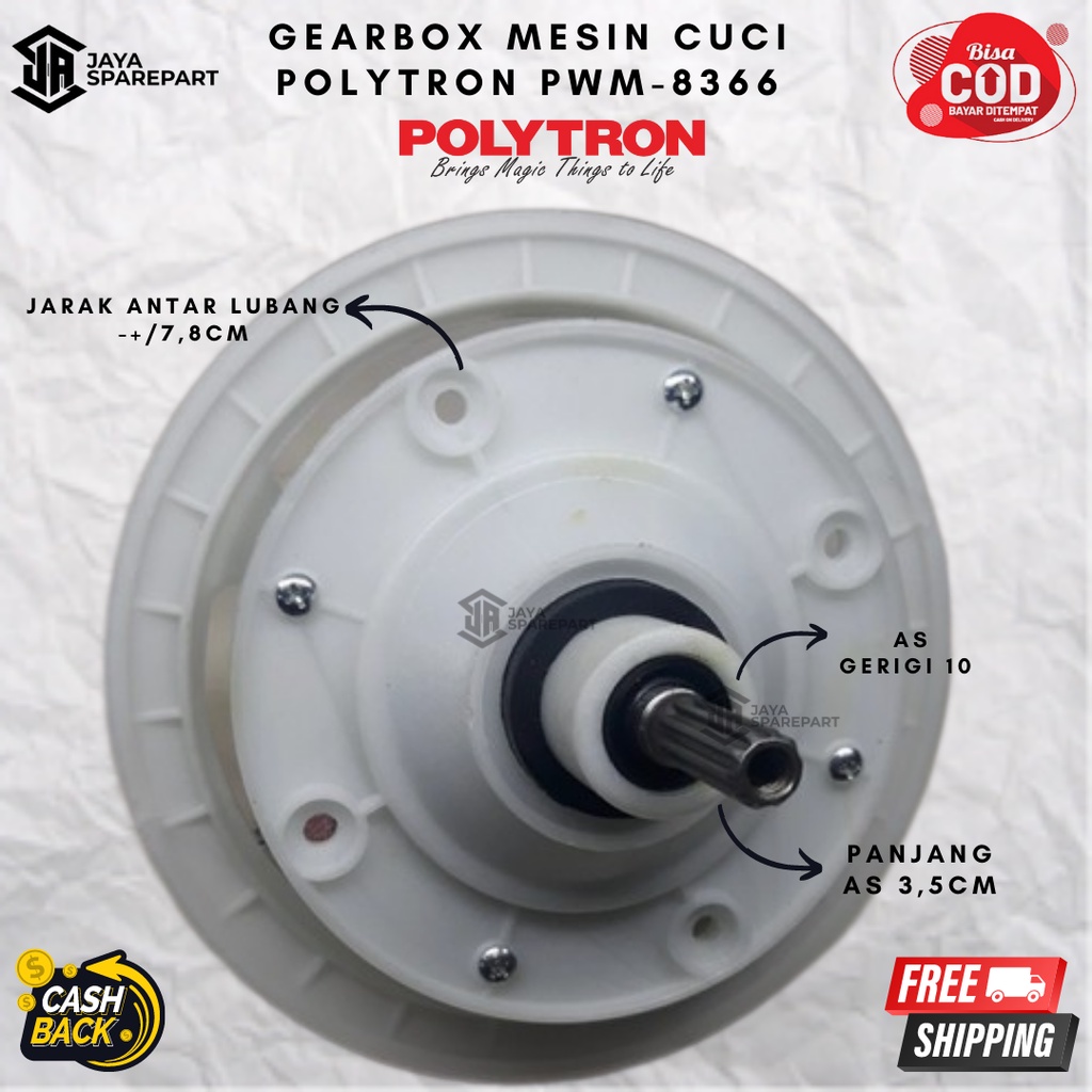PWM-8366 Gear Box | Gearbox Mesin Cuci Polytron PWM-8366