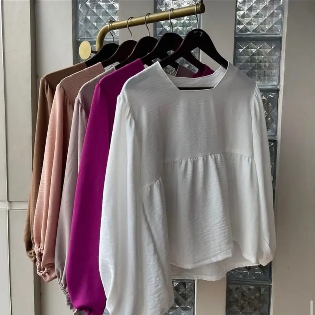 Puffy Blouse // Blouse Wanita // Atasan Wanita // Blouse Lengan Balon