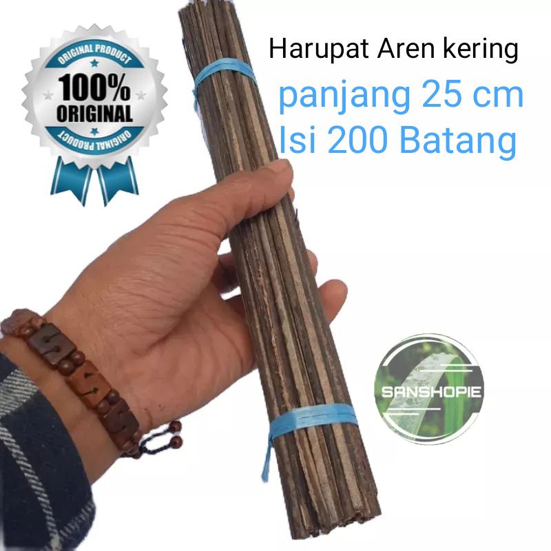 Paket 200 Btg P 25 cm Harupat Kawung Lidi Aren Kering Lidi hitam