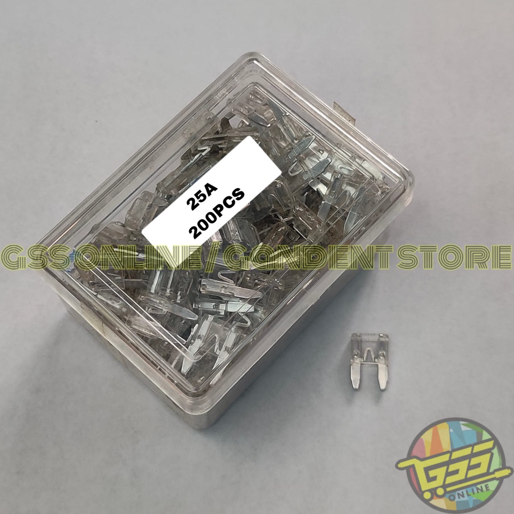 Fuse sekring tancap MINI DX original fuse 5A 7,5A 10A 15A 20A 25A 30A 1 BOX ISI 200 PCS