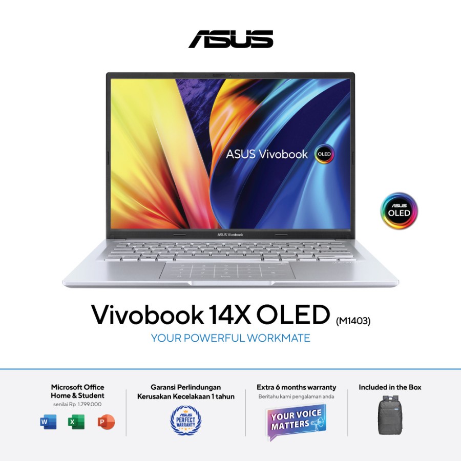 Asus Vivobook 14X M1403QA-OLEDS751 M1403QA-OLEDS752 /AMD Ryzen 7-5800H/16GB/512GB SSD/14″/Win 11 Hom