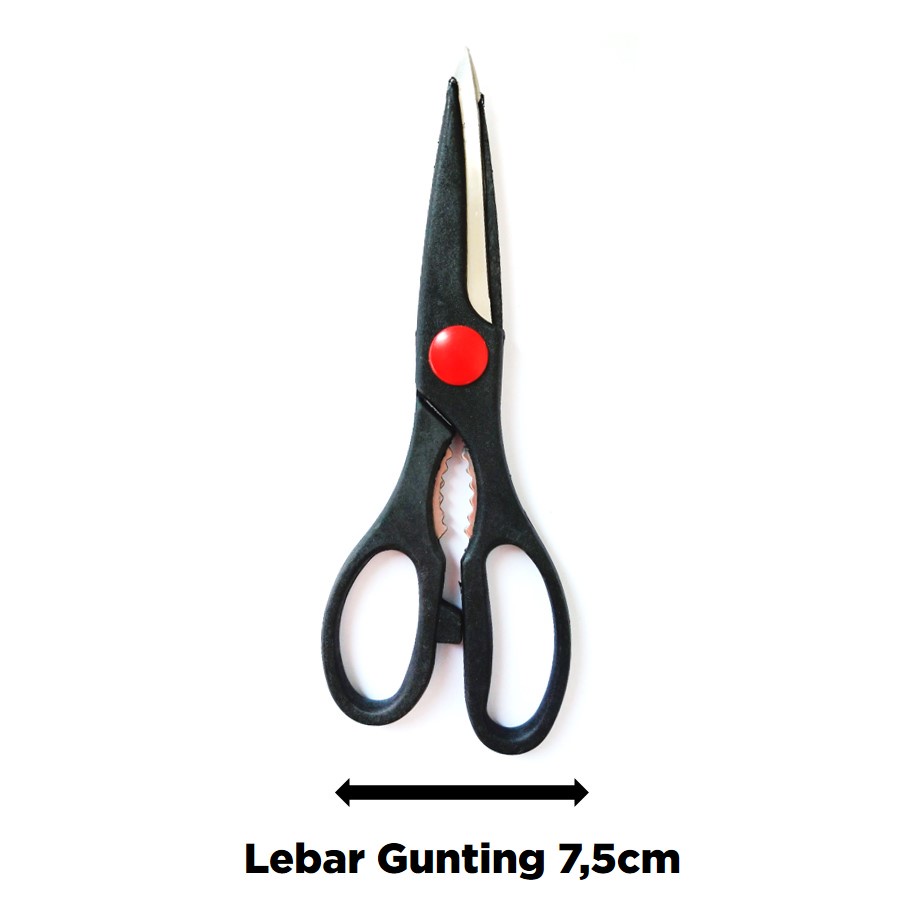 Gunting Besar Gunting Kertas Besar Ukuran 21cm Warna Hitam