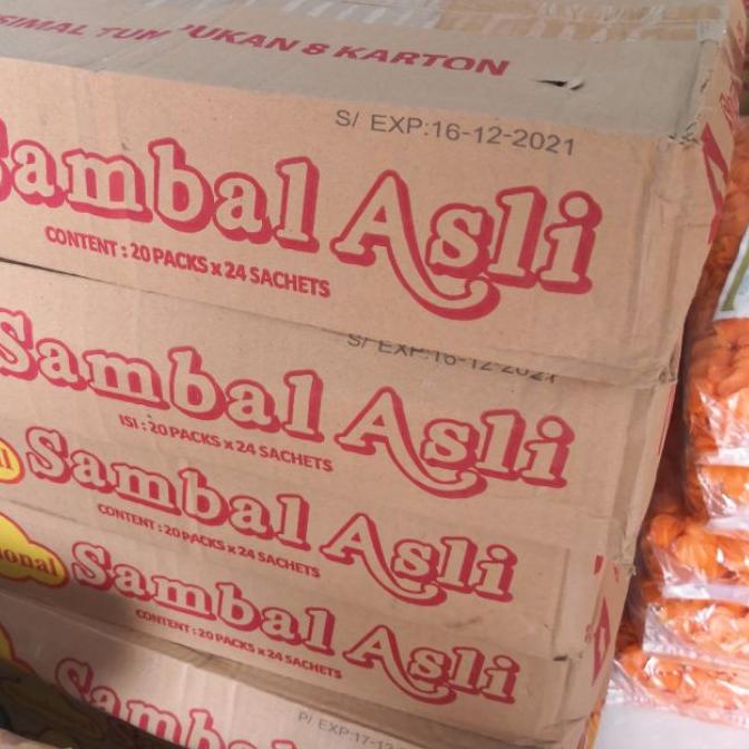 

◘ SAMBAL NASIONAL SACHET (DUS isi 20 PACKS X 24 Sachet) ✤