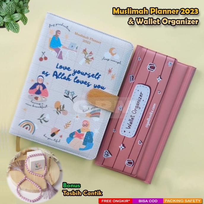 

Buku Agenda Muslimah Planner 2023 + Wallet Organizer + Tasbih Cantik