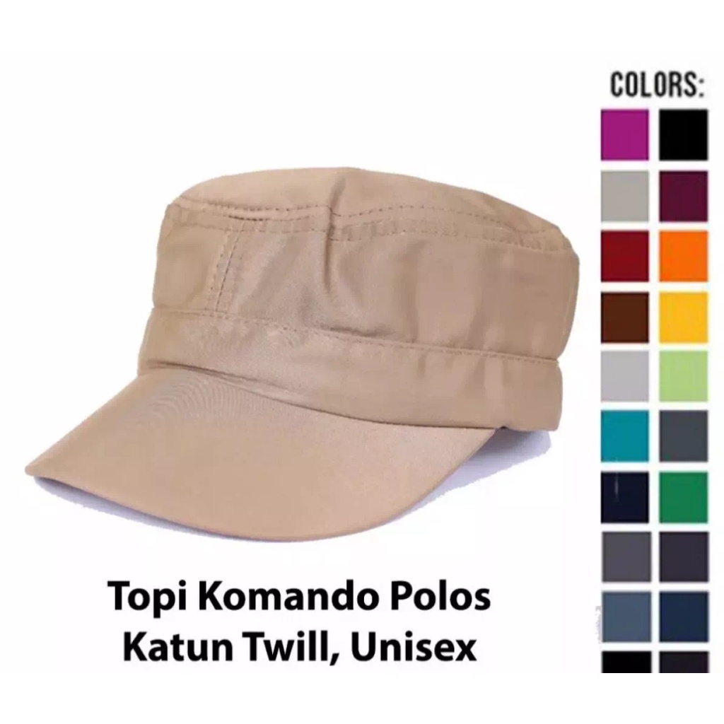 Topi Pria Komando Army Tentara Polos Murah  Topi Gaul Topi Main