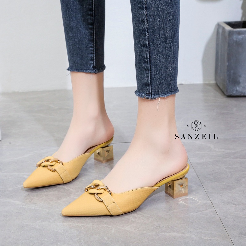 COD BAYAR DITEMPAT &gt; &gt;  &gt; 0119 Sendal Heels Tapak Petak