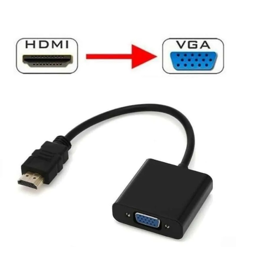 Kabel Hdmi To VGA / HDMI ke VGA Adapter / input HDMI ke Output VGA