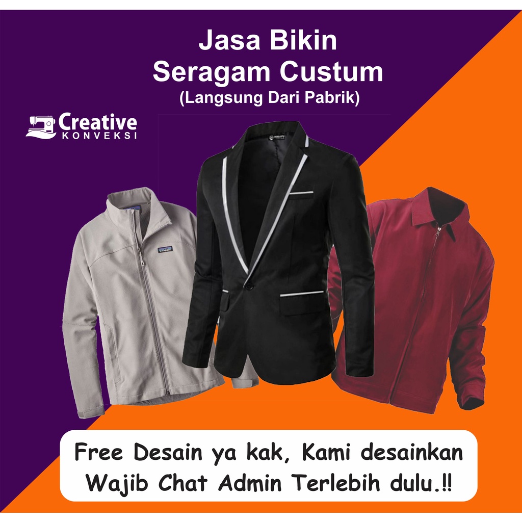 (BISA COD) Jas Sekolah murah, Spesialis Jas Almamater Sekolah Warna maroon lis putih / blazer maroon full furing bisa tambah bordir