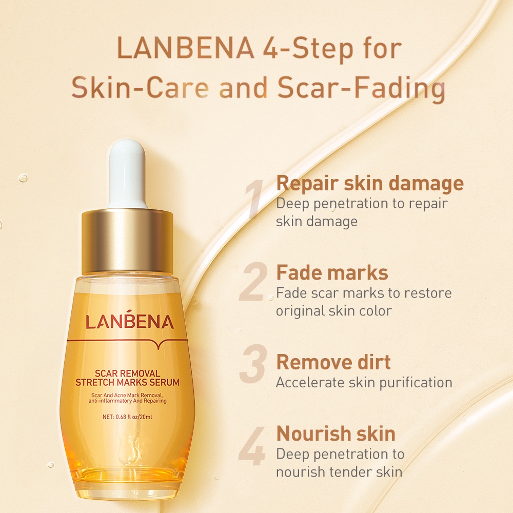 LANBENA SCAR REMOVAL STRETCH MARKS SERUM Penghilang Bekas Luka Stretch Mark