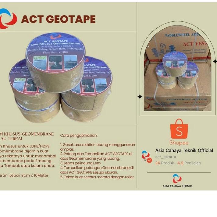 ➺ GEOTAPE Lem Geomembrane atau Plastik Terpal ♝