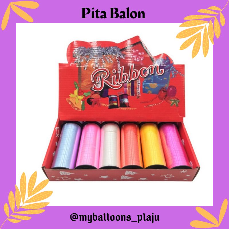 

Pita Balon / Pita Tali Balon / Pita Jepang / Pita Dekorasi /Ribbon 1roll