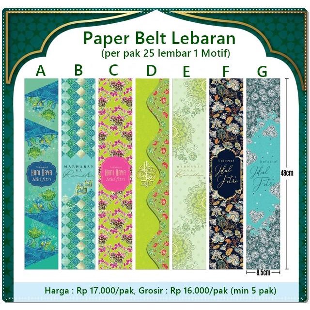 

Alb-224 : Paper Belt Lebaran (Per Pak 25 Lembar) 069