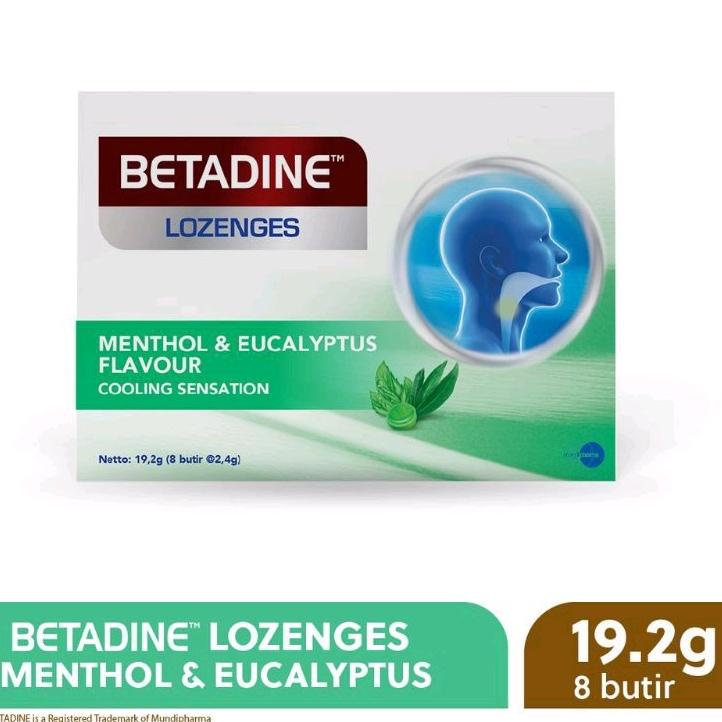 

Diskon ｀ BETADINE Lozenges Menthol Eucalyptus 8 Butir - Permen Sakit Tenggorokan ♂