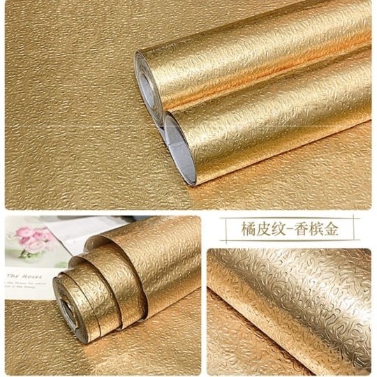 Wallpaper Dapur Termurah Alumunium Foil Gold