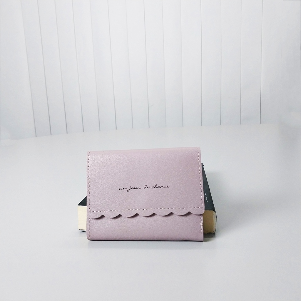 AND / COD / Dompet Lipat Wanita Import Dompet Lipat Mini Perempuan Kekinian Dompet Wanita Fashion Kasual Motif Polos Dompet Jalan Cewek Murah D58