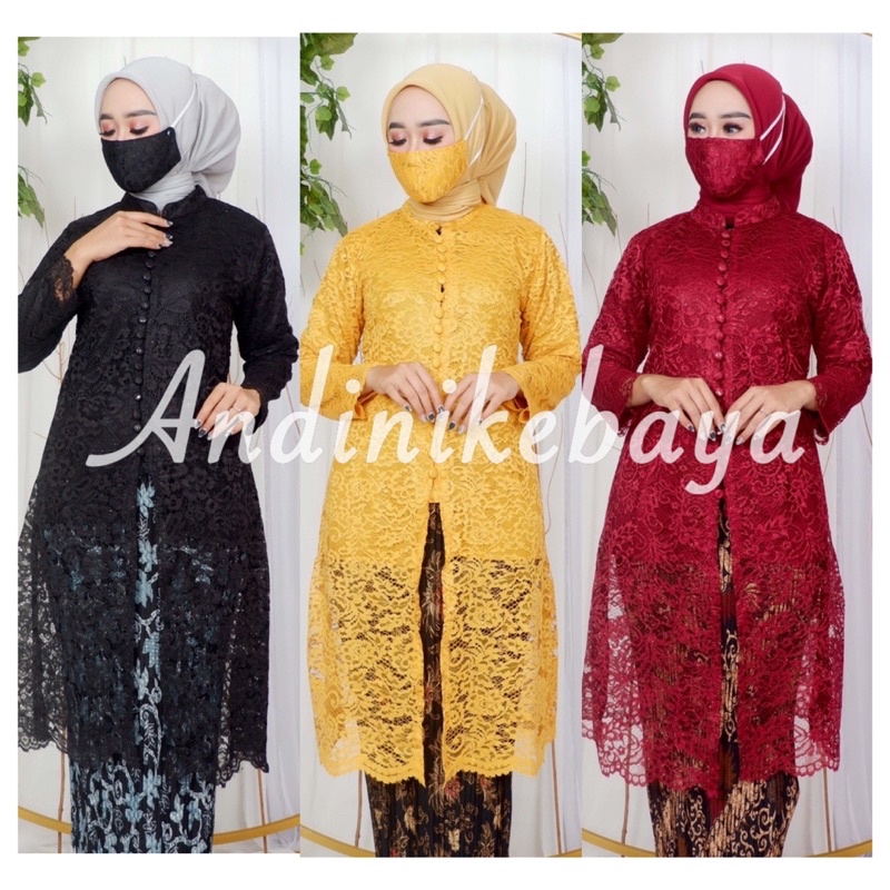 SETELAN TUNIK KANCING SERIBU/KEBAYA BURKAT KANCING SERIBU/SETELAN KEBAYA BURKAT