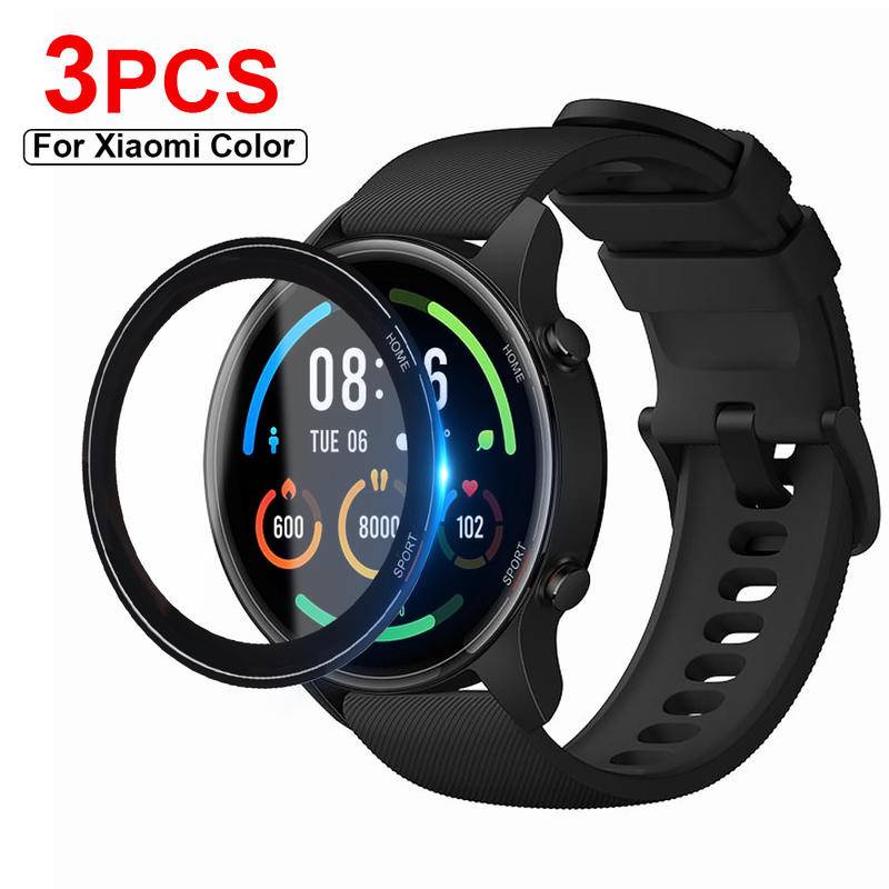 3d Full Edge Pelindung Layar Untuk Xiaomi Mi watch S2 42mm 46mm S1 Aktif Smartwatch Film Pelindung Cover Screen Protection Untuk Xiaomi watch Warna2Olahraga Lite