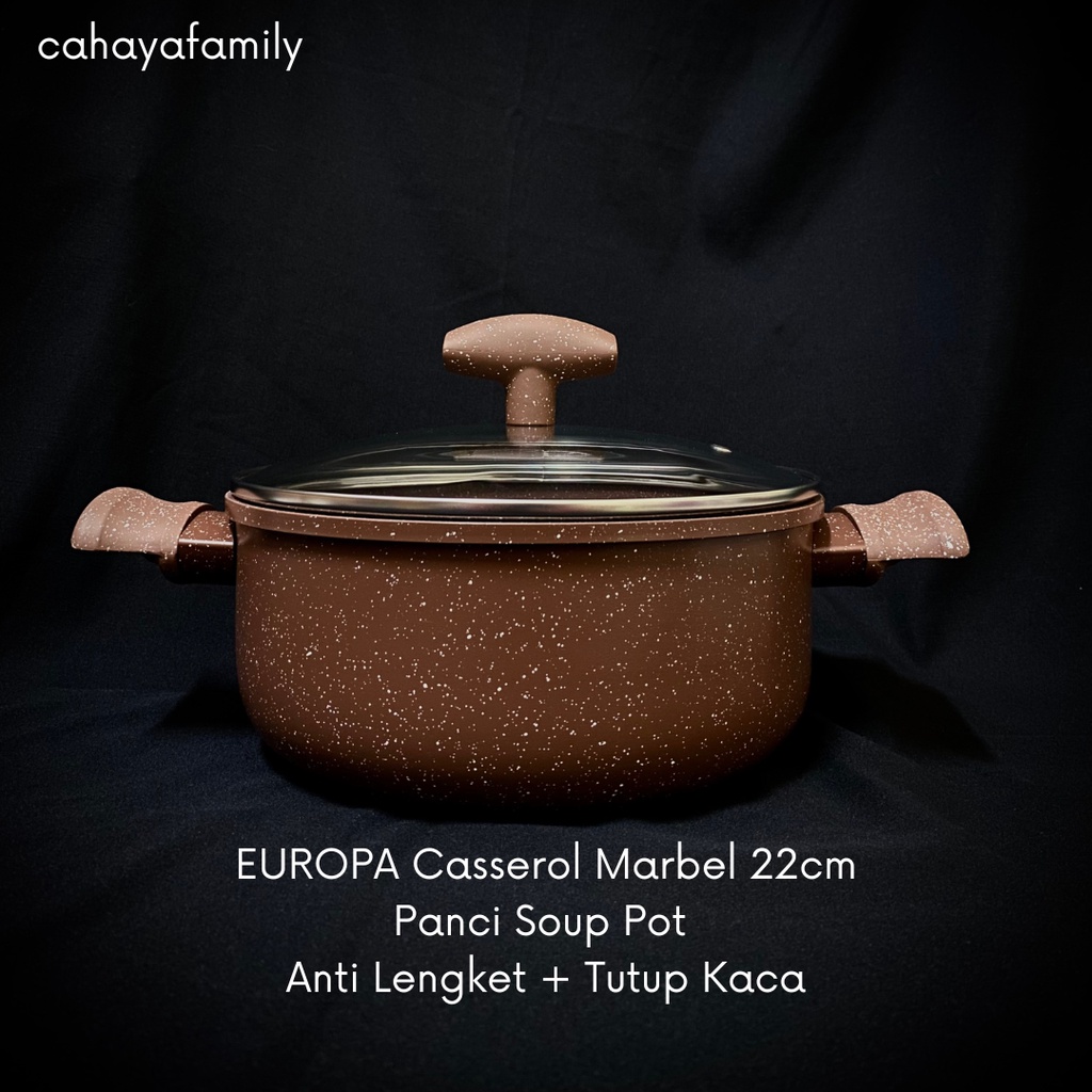 Panci EUROPA Casserol Marbel 22cm Panci Soup Pot